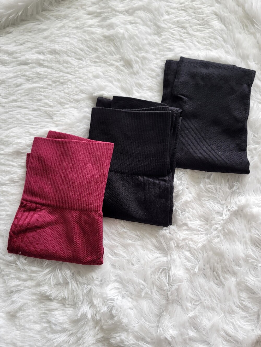 IONIX LABS Seamless High Waist Leggings 3-Pack Black Berry XS